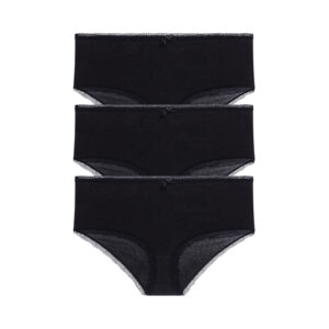3PACK dámské kalhotky hipster Dorina Essential Cotton černé (DCMI0013CO035-3X0009) XXS