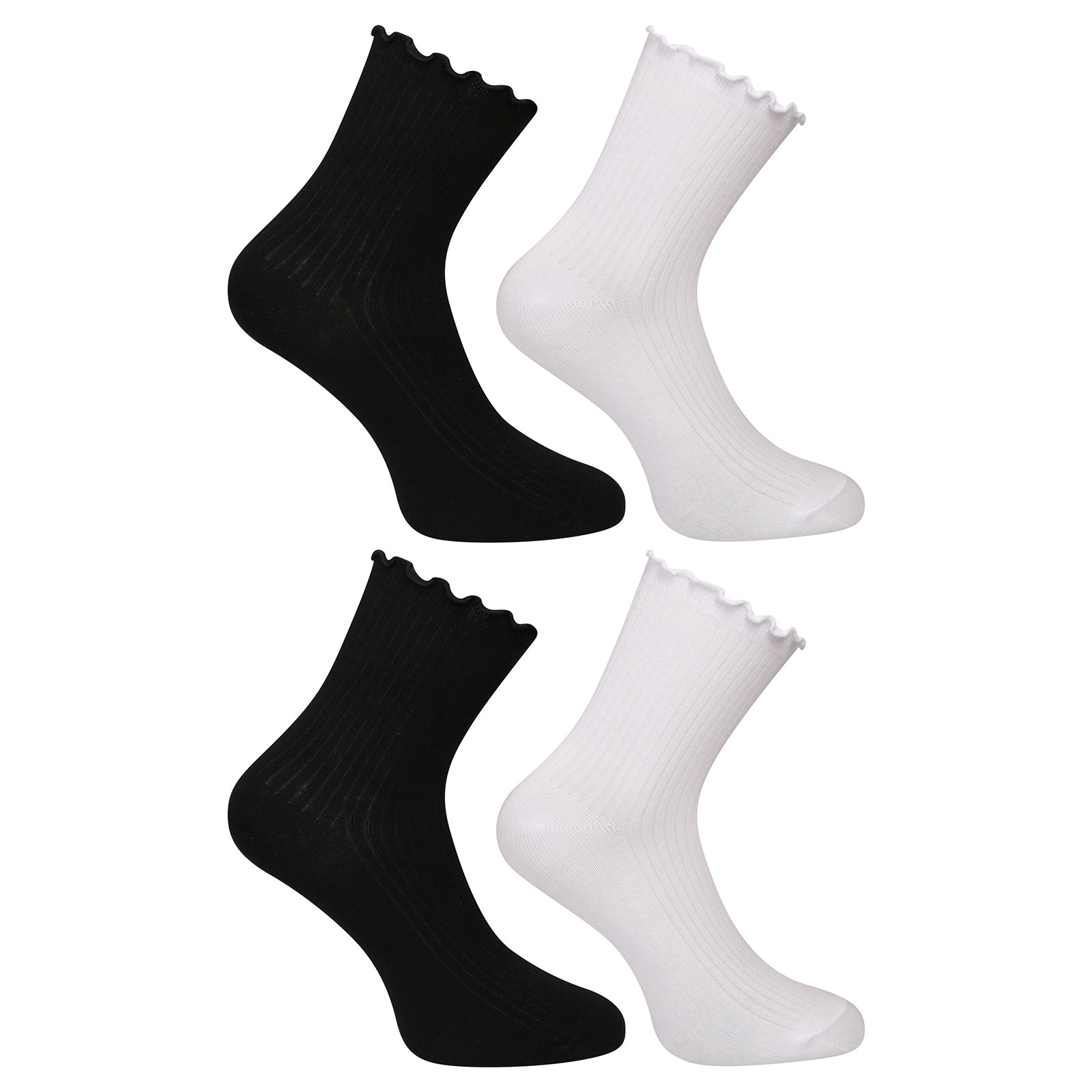 4PACK ponožky PIECES vysoké vícebarevné (17161341-black) uni