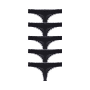5PACK dámská tanga Dorina Essential Cotton černá (DCTH0013CO035-5X0001) XXL