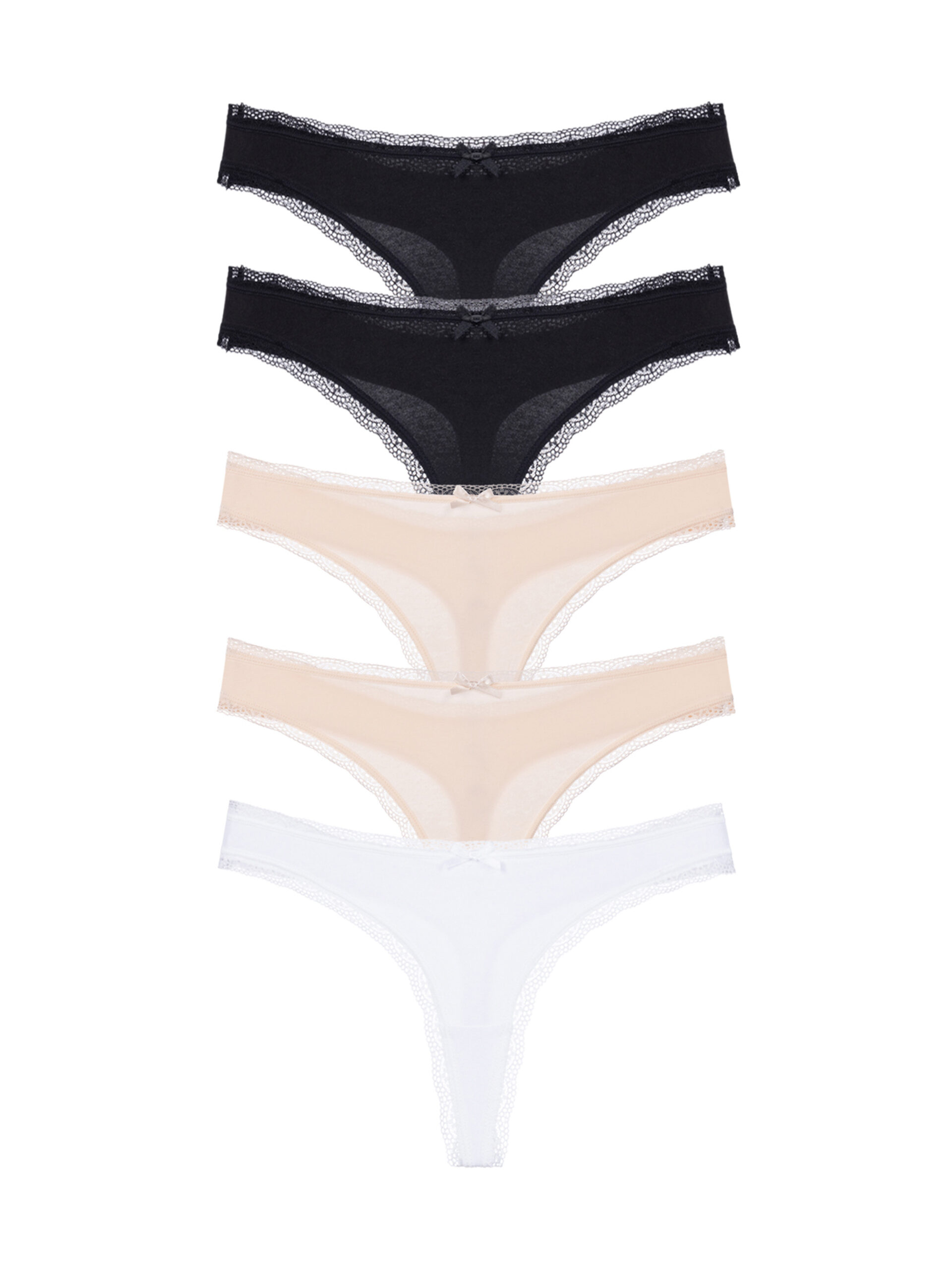 5PACK dámská tanga Dorina Essential Cotton vícebarevná (DCTH0013CO035-5X0039) XXL