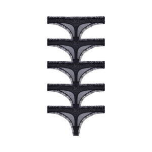 5PACK dámská tanga Dorina Essential Microfibre černá (DCTH0013MI138-5X0001) S