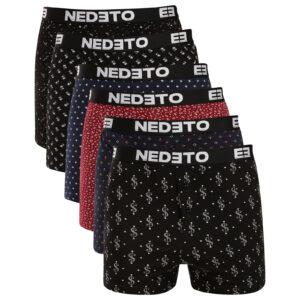 6PACK pánské trenky Nedeto vícebarevné (6NGV02) S