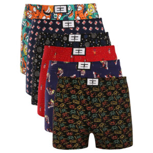 6PACK pánské trenky Nedeto vícebarevné (6NTV01) S