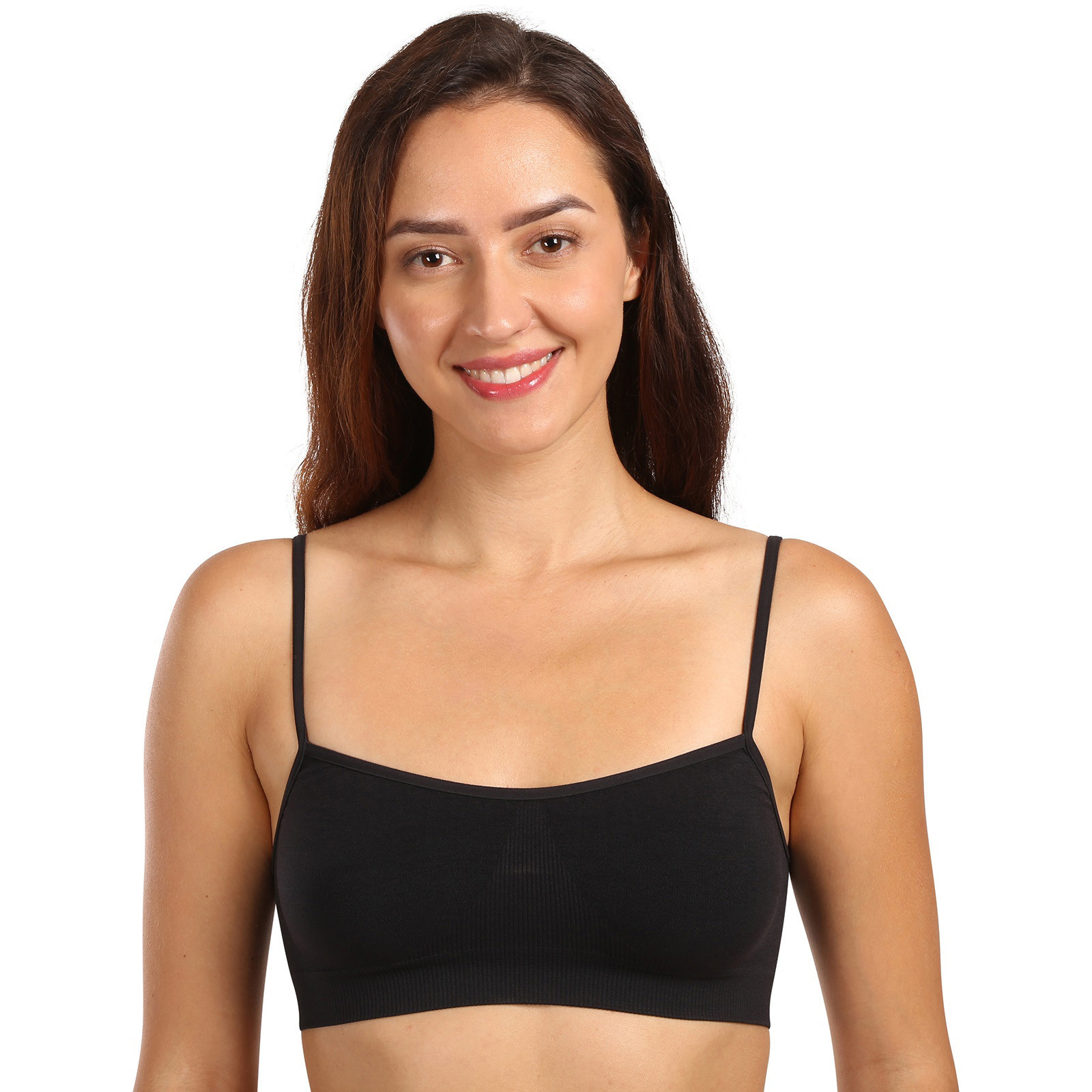 Dámská podprsenka Moravec bezešvá černá (Daily top) L/XL
