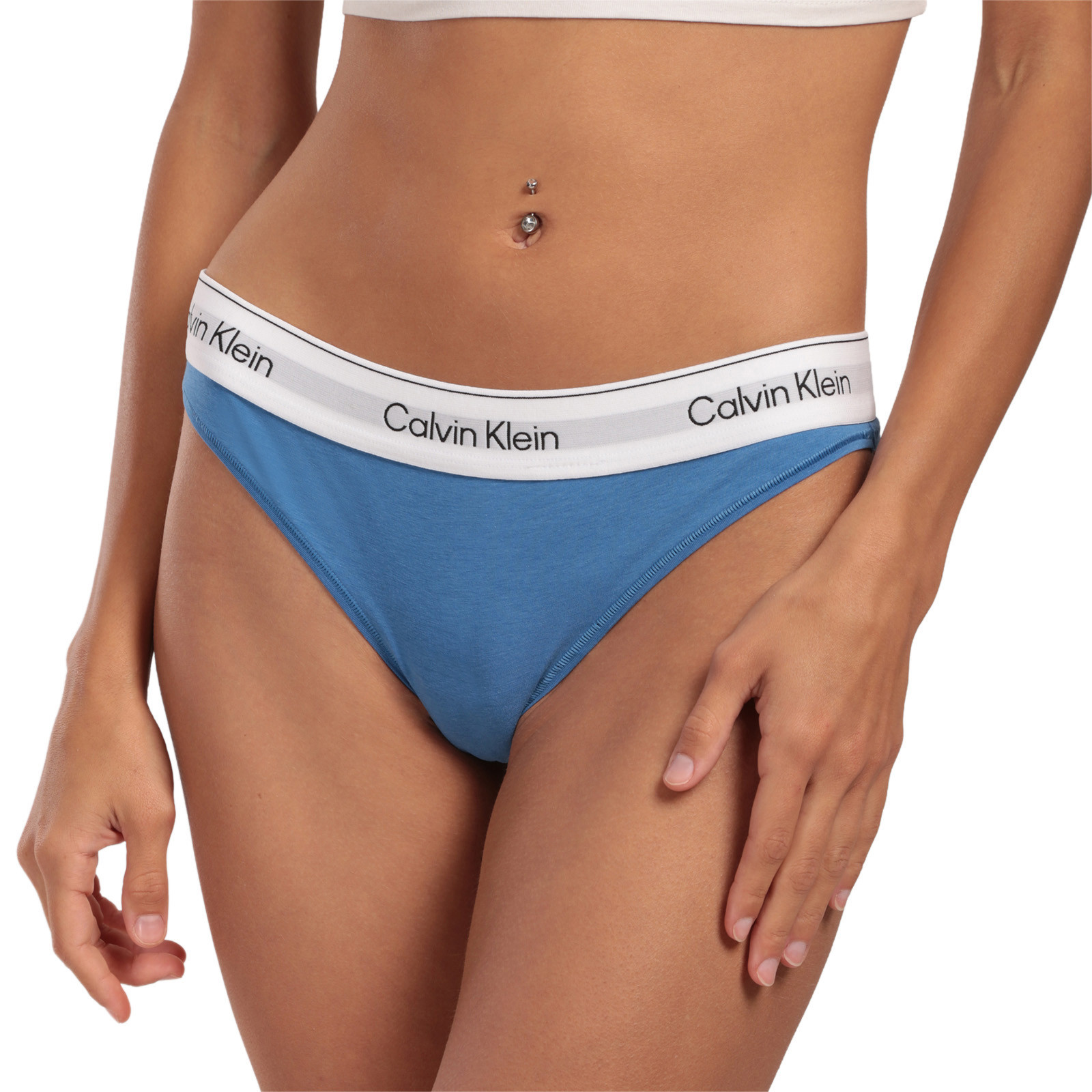 Dámská tanga Calvin Klein modré (QF8518-C2L) L