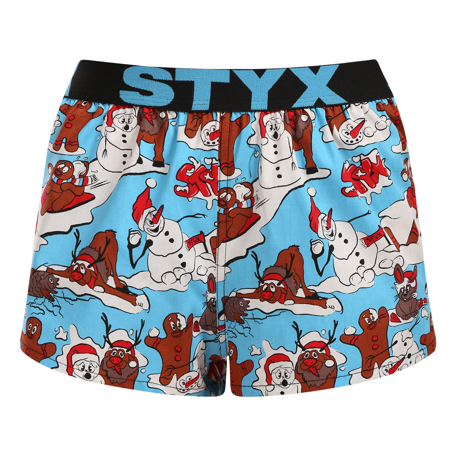 Dámské trenky Styx art sportovní guma Vánoce zábava (T1958) XL