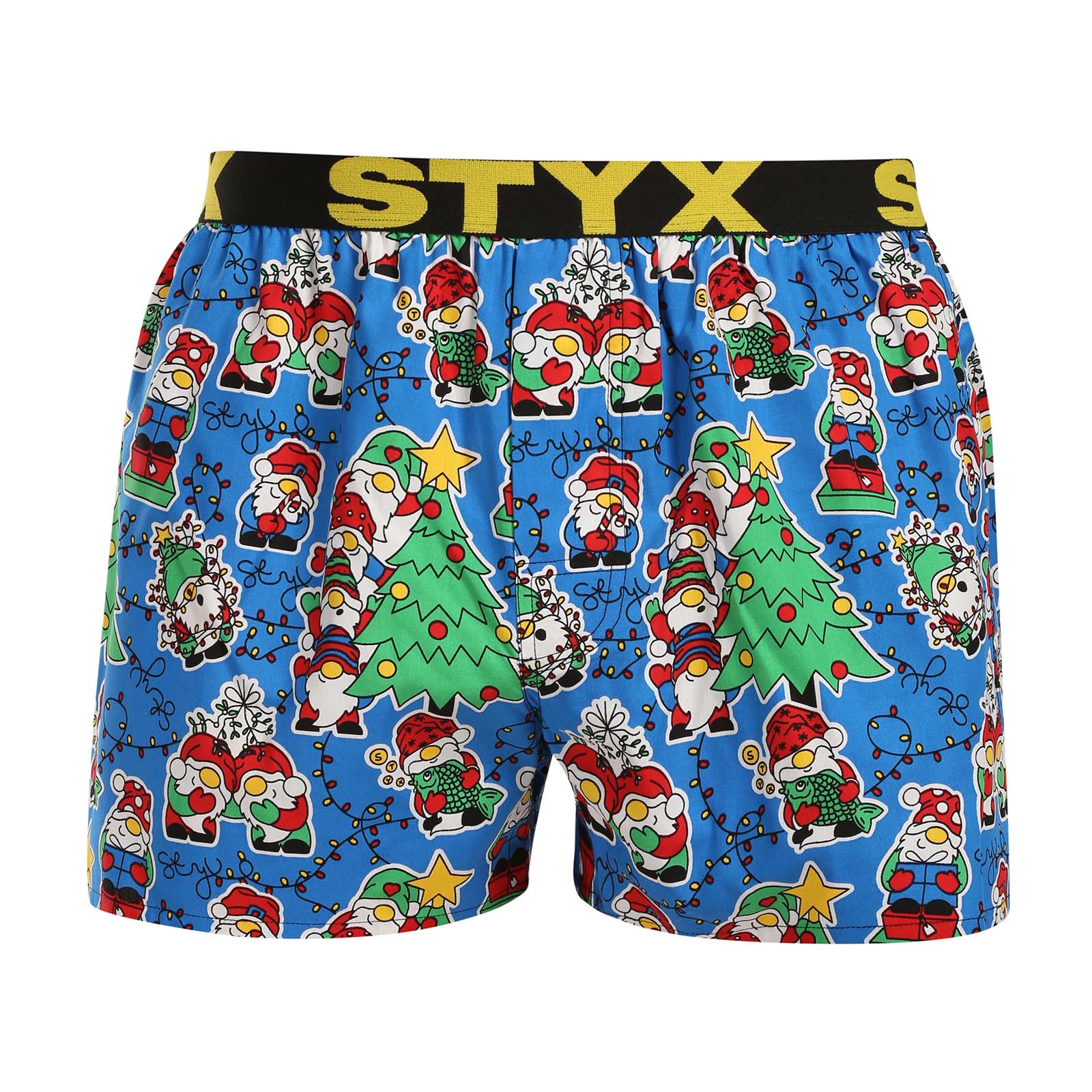 Pánské trenky Styx art sportovní guma Vánoce skřítci (B1959) L