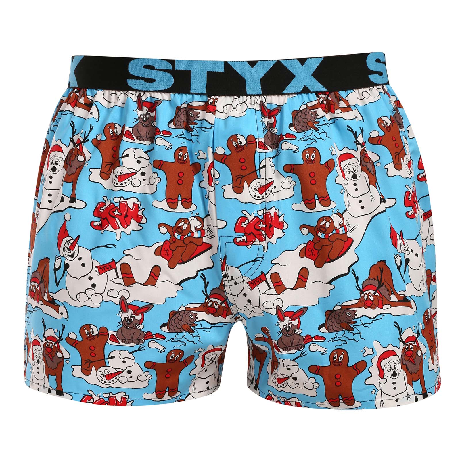 Pánské trenky Styx art sportovní guma Vánoce zábava (B1958) L