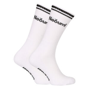 Ponožky Nedeto sportovní vysoké Nečum! bílé (1NOBT11) S