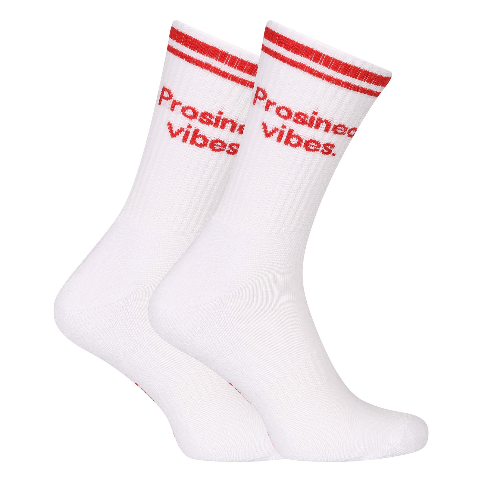 Ponožky Nedeto sportovní vysoké Prosinec vibes. bílé (1NOBT22) S
