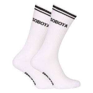 Ponožky Nedeto sportovní vysoké SOBOTA bílé (1NOBT29) S