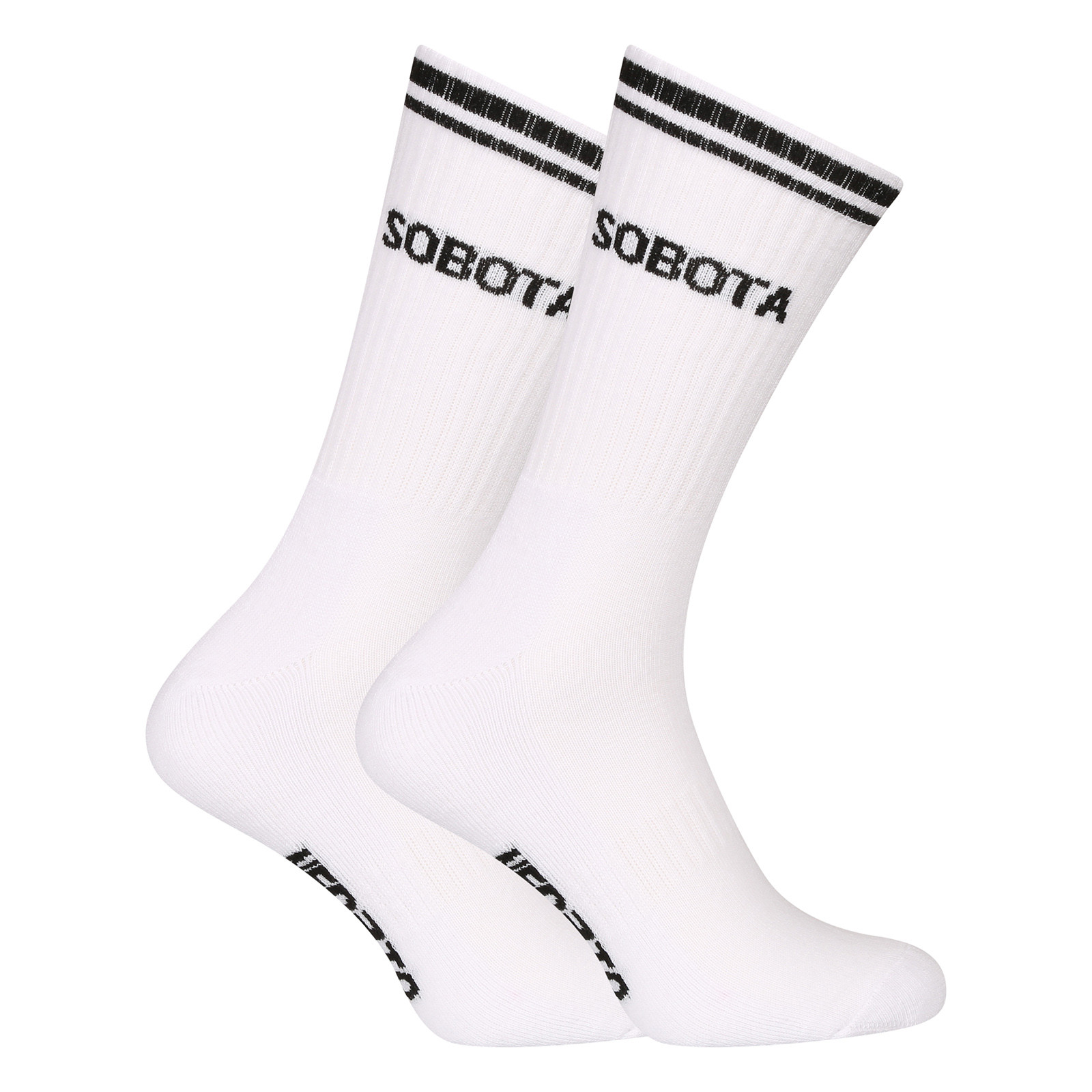 Ponožky Nedeto sportovní vysoké SOBOTA bílé (1NOBT29) S
