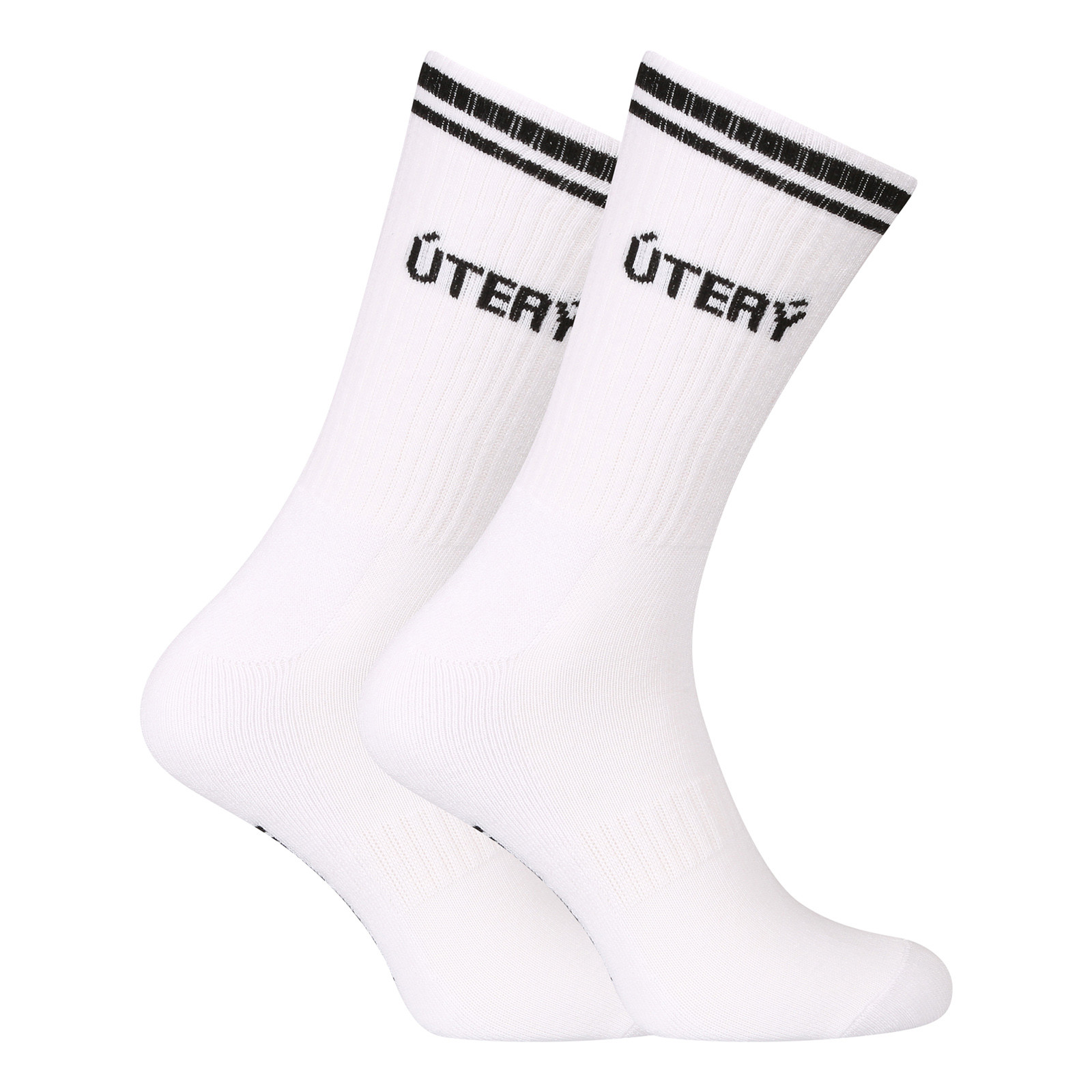 Ponožky Nedeto sportovní vysoké ÚTERÝ bílé (1NOBT25) S
